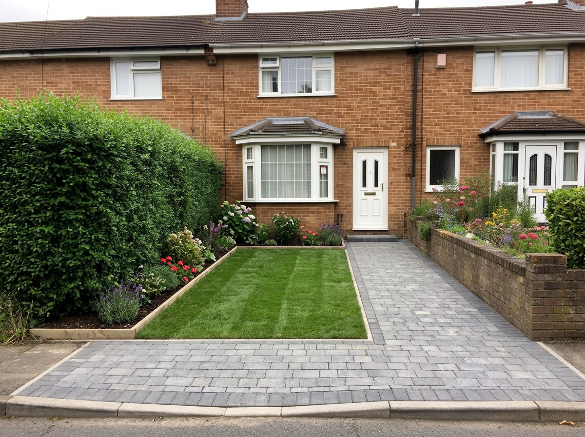 Front garden redesign after D.O.K Groundworks work